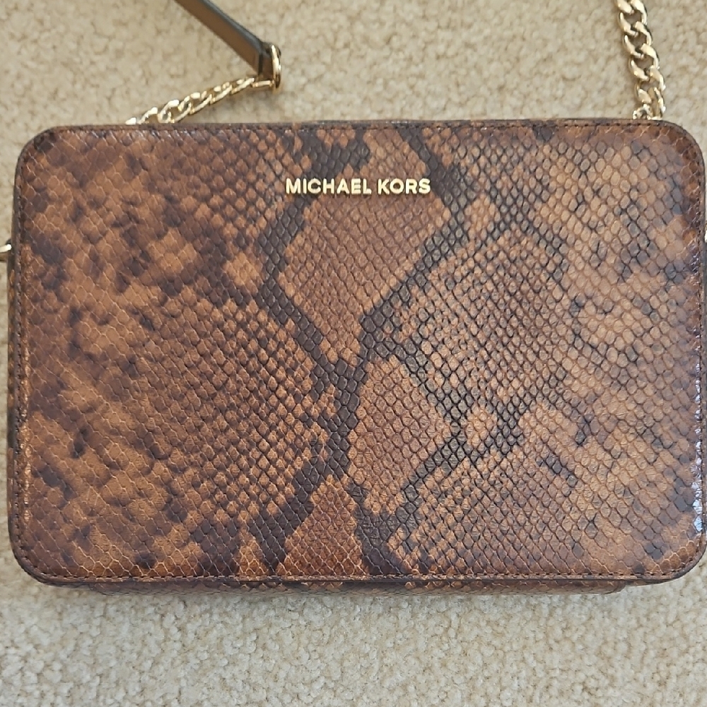 Michael Kors Snake Print Crossbody Bag